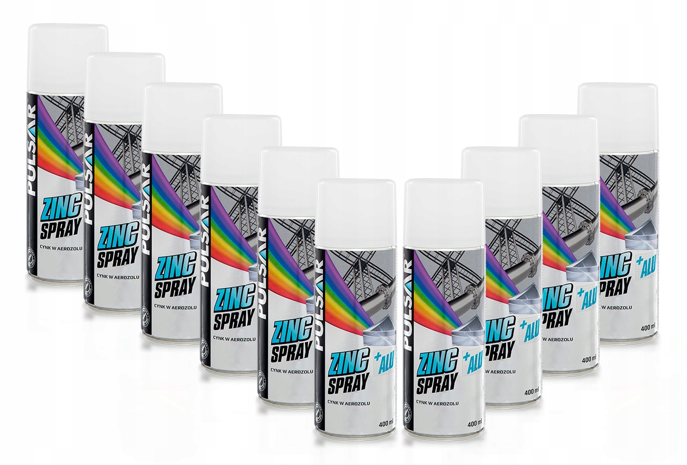 PULSAR цинк + алюминий спрей цинк 400 мл x10