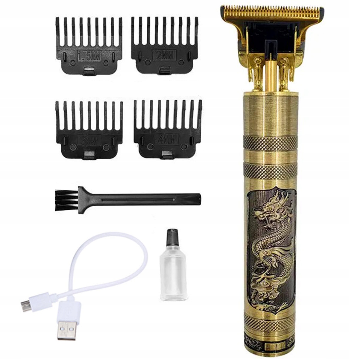 Trymer do strzyżenia brody włosów końcówki Usb dla barber fryzjer golarka