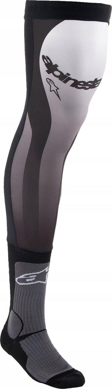 Długie Skarpety Pod Ortezy Alpinestars Knee Brace Black/white L/X