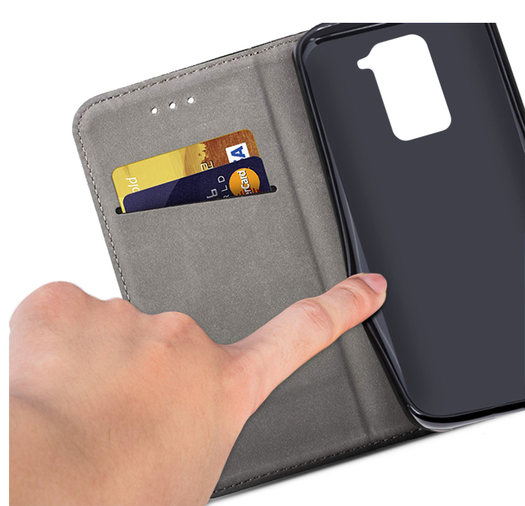 Etui PORTFEL NA MAGNES do Redmi Note 9 Kolor czarny