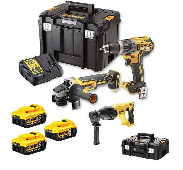 

Dewalt zestaw Combo DCD796 DCG405 DCH133 3x5Ah
