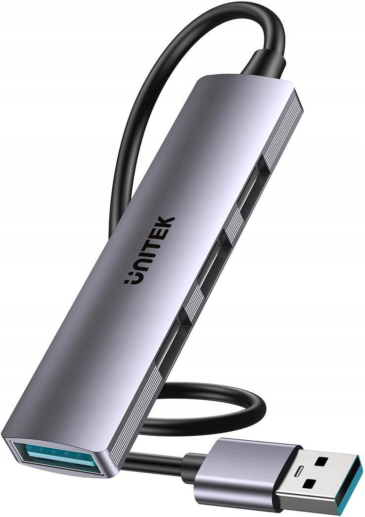 Unitek H1208CGY01 USB-A 4w1 1x 5 Gbps 3x 480 Mbps Szary