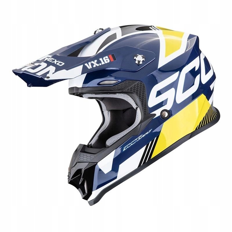 Helma Scorpion VX-16 Evo Air Analog White/blue/yellow modrá Darčeky