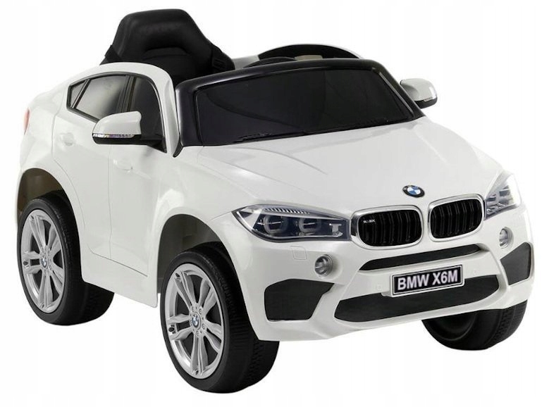Auto na Akumulator Bmw X6 Białe Skóra, Eva