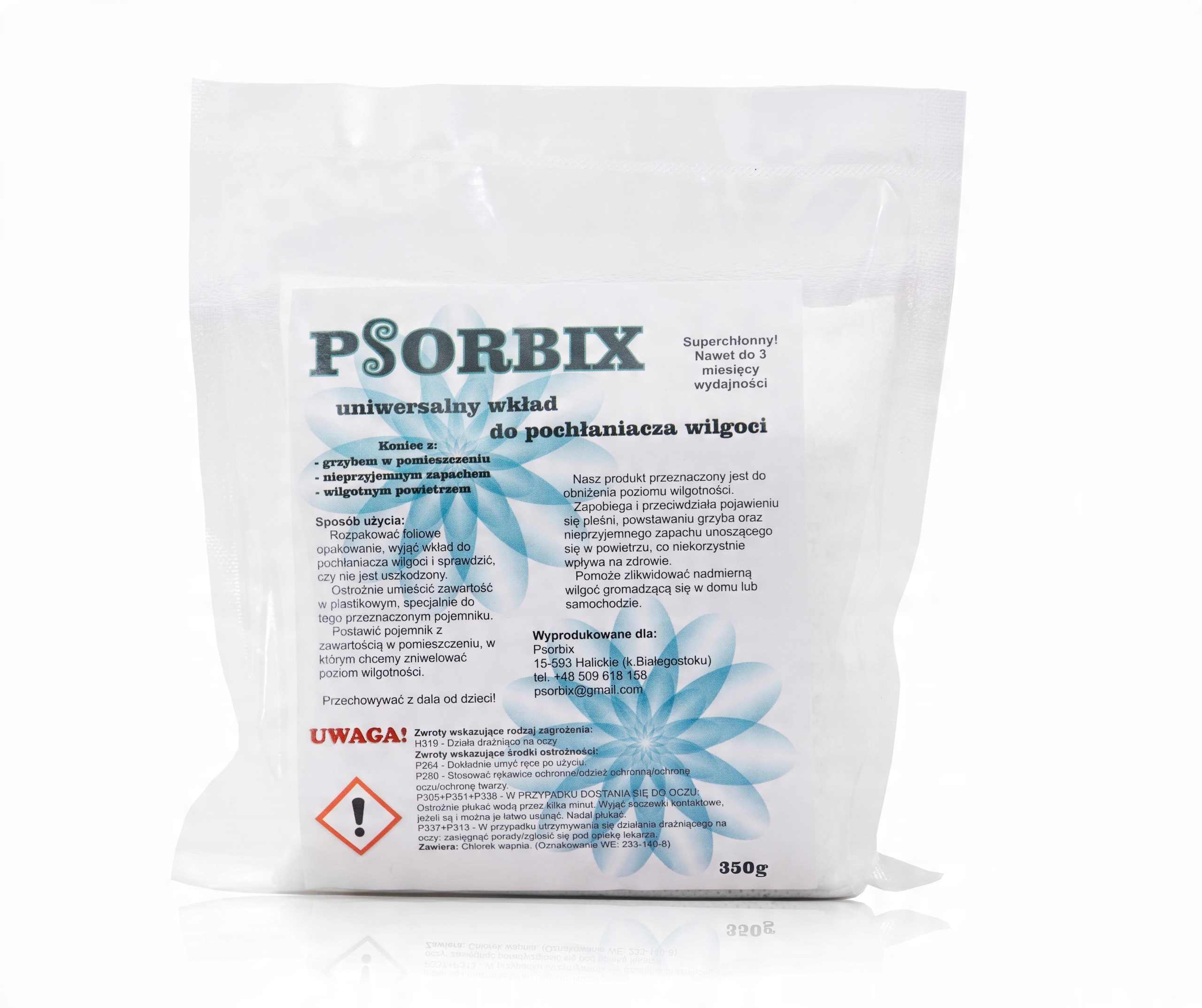 

Pochłaniacz wilgoci wkład osuszacz 350g x 20 szt