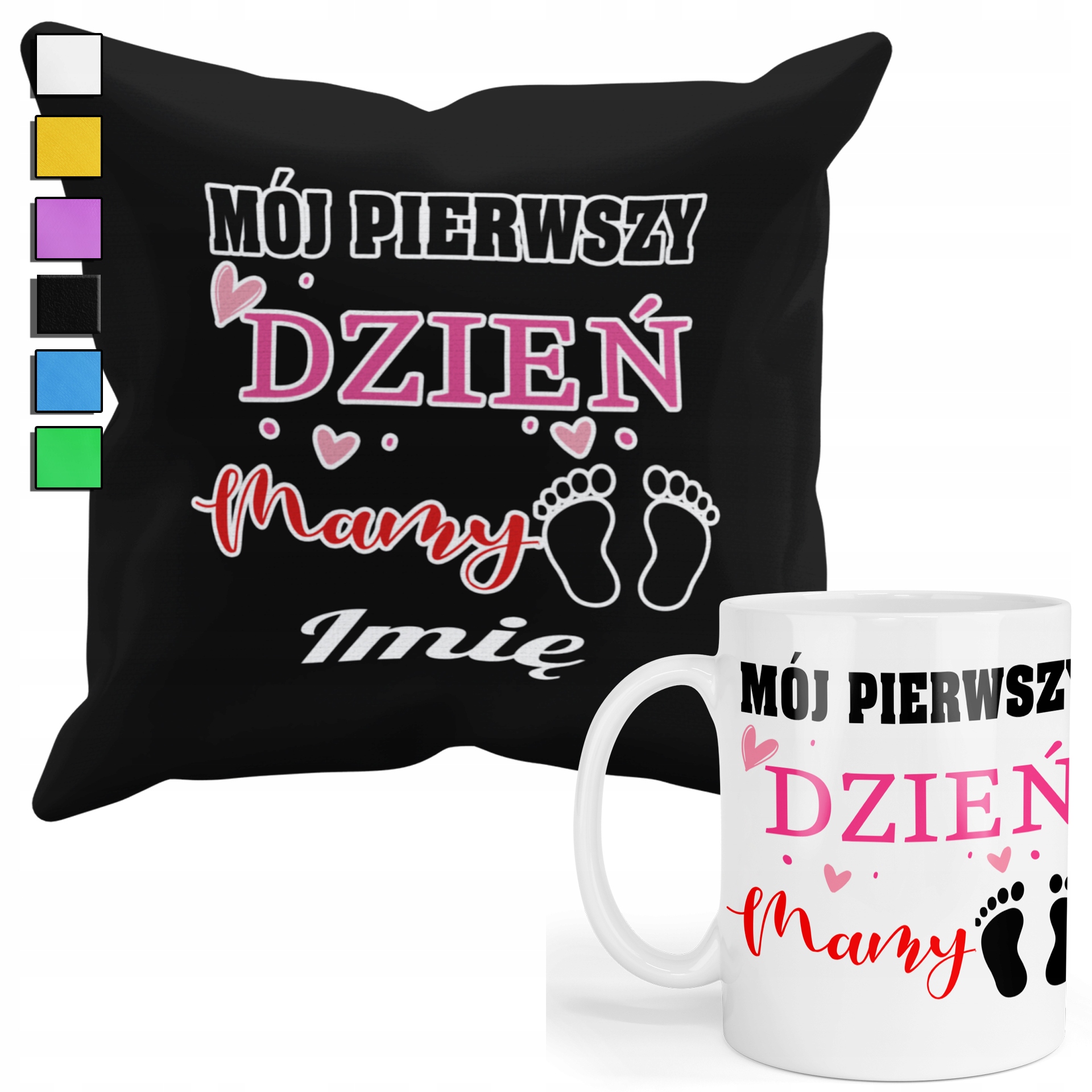 Sada Hrnek Polštář S Dárek Pro Matku Svátek Matek Jméno