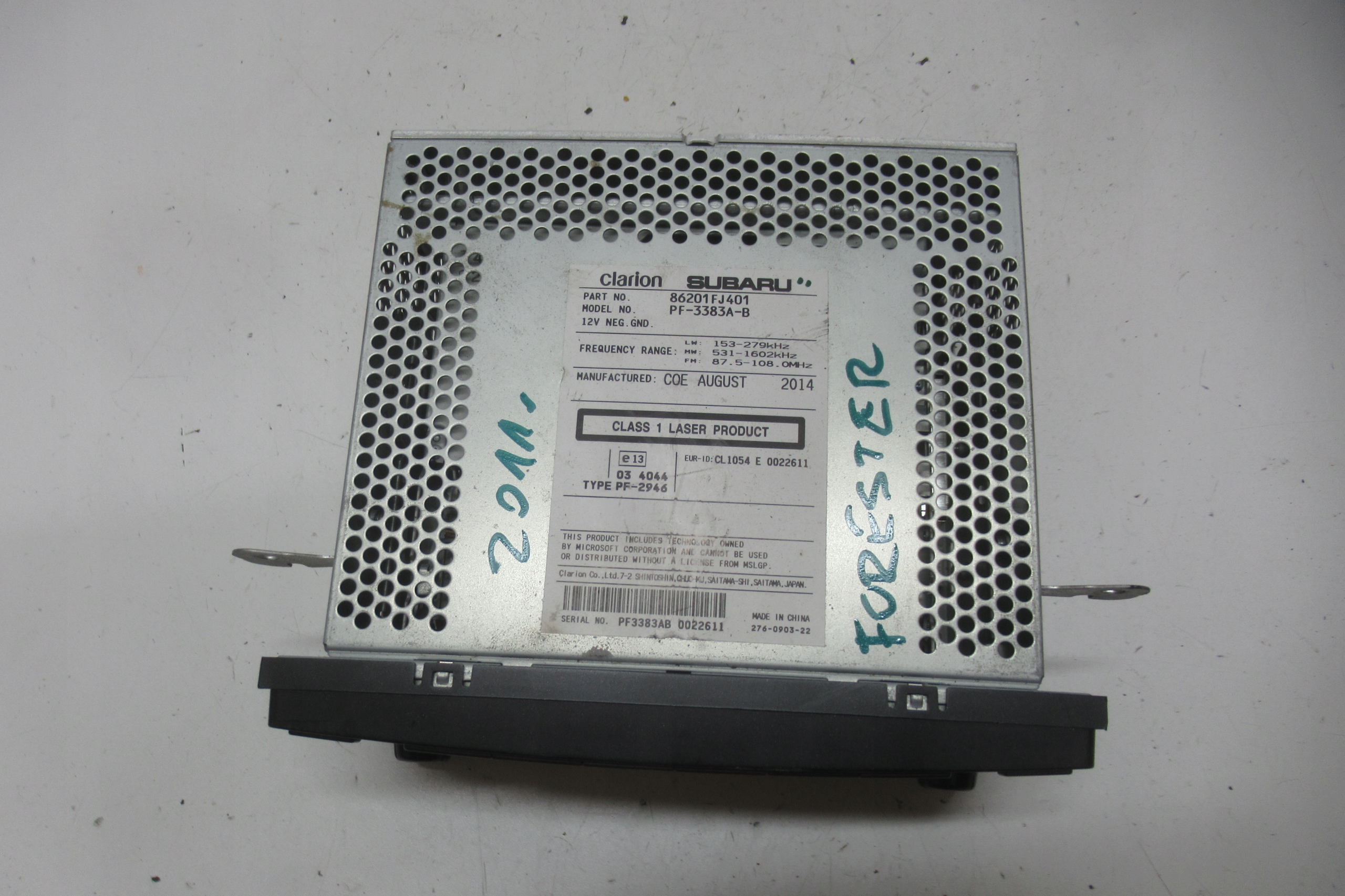 SUBARU FORESTER 11R Radio CD MP3