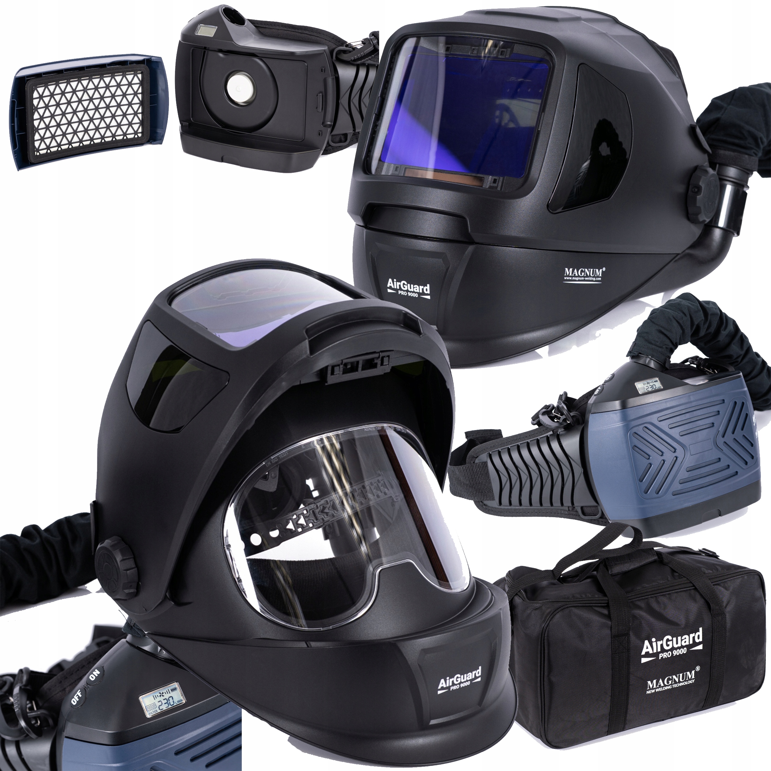 Samozatemňovací Přilba S Přívodem Vzduchu Magnum Airguard Pro 9000 Taška