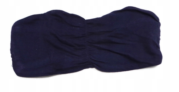 BERSHKA TOP TUBA GRANATOWY GŁADKI L