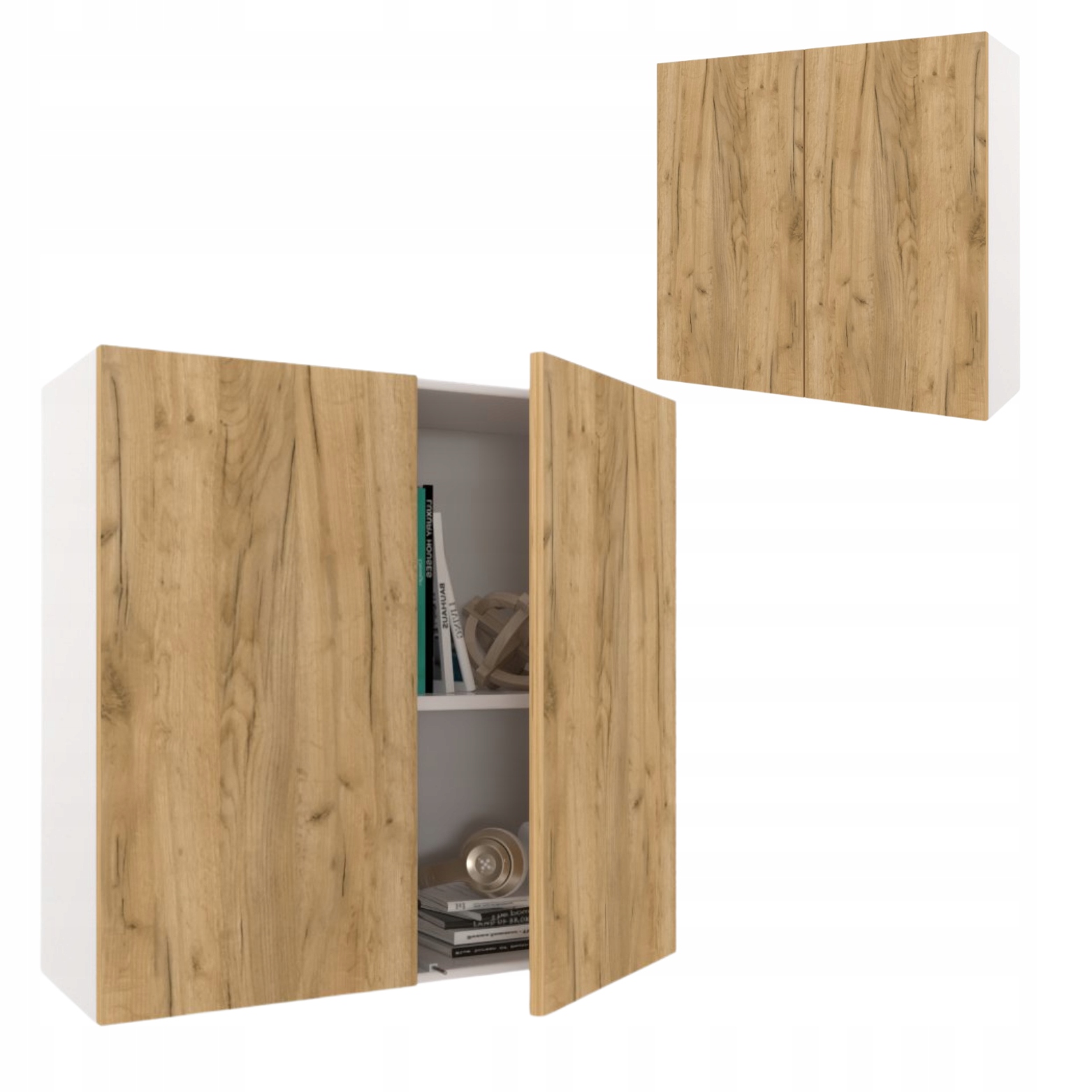 Závěsná skříňka do obývacího pokoje Skříňky do obývacího pokoje Police Karo 80 Bílá Matná Craft