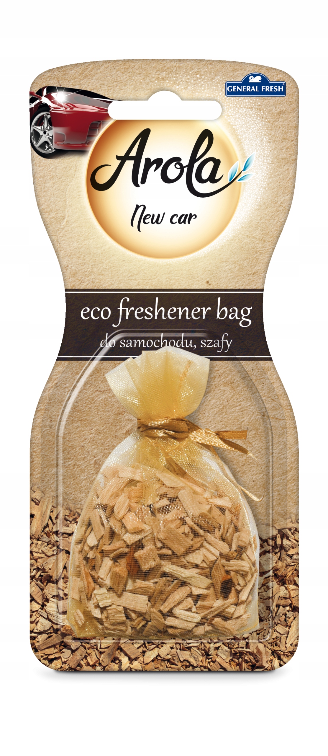 

Odświeżacz samochodowy Arola Eco Bag new car