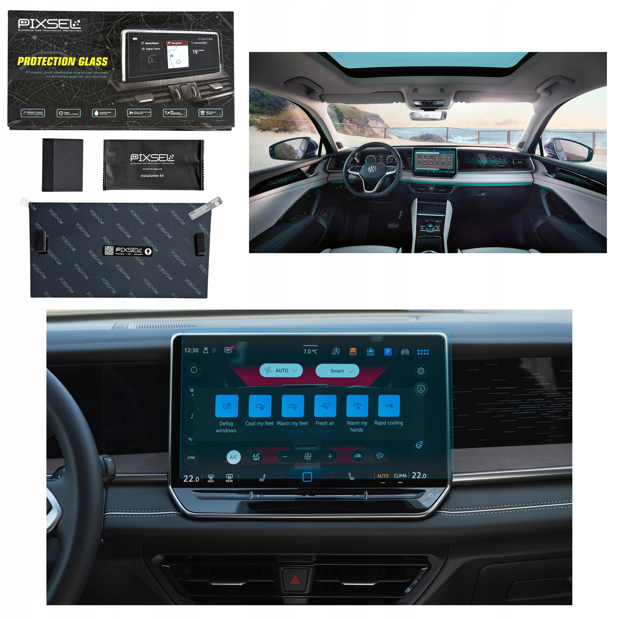 Antyodciskowe Matowe Szkło Ochronne Volkswagen TAYRON-14“ 2025-na monitor