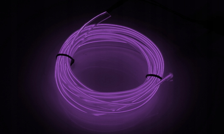 Światłowód EL WIRE LED Taśma Ambient 2M Fioletowy Numer katalogowy części 5903726636315