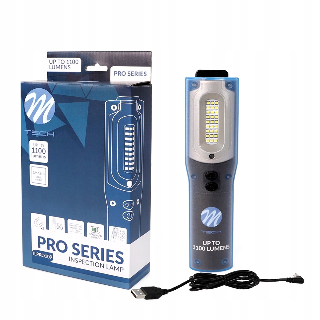 

Profesjonalna lampa Inspekcyjna 1100 lumenów +akum