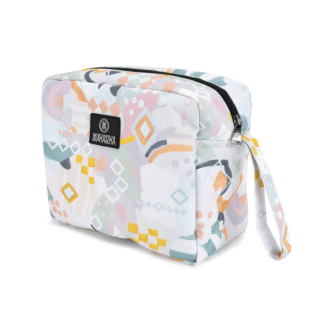 Elegancka wodoodporna kosmetyczka kuferek MAKASZKA