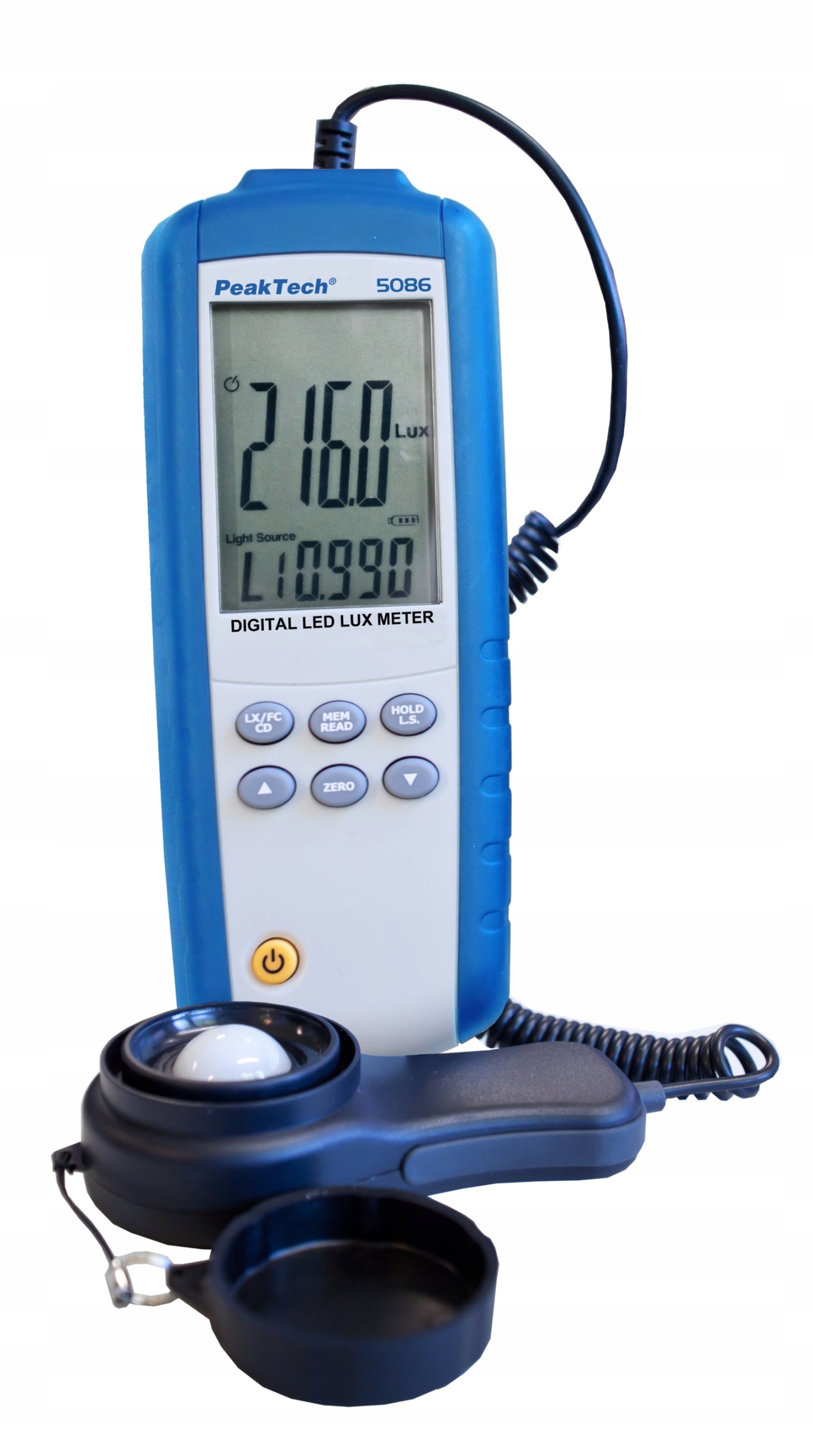 Luksometr Digitální Led měřič světla Luxmetr PeakTech 5086