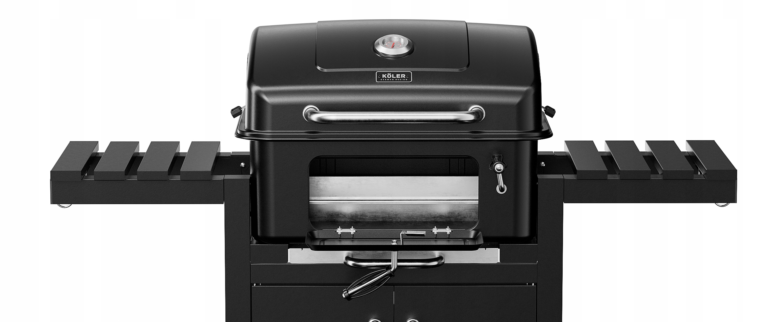 GRILL WĘGLOWY Z POKRYWĄ ŻELIWNY RUSZT KOLER EMBER CH2 EMALIA PORCELANOWA Typ przenośny