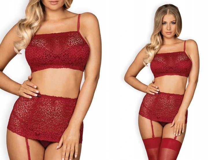 

Obsessive Lividia elegancki Komplet 3 części L/XL