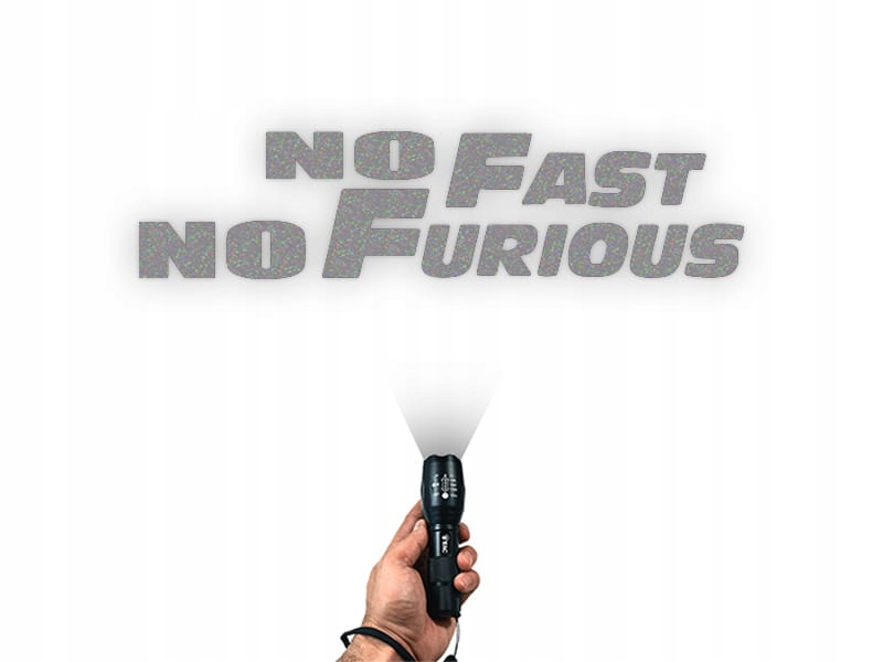 NO FAST NO FURIOUS - Naklejka na samochód na auto ODBLASKOWA Producent Inny