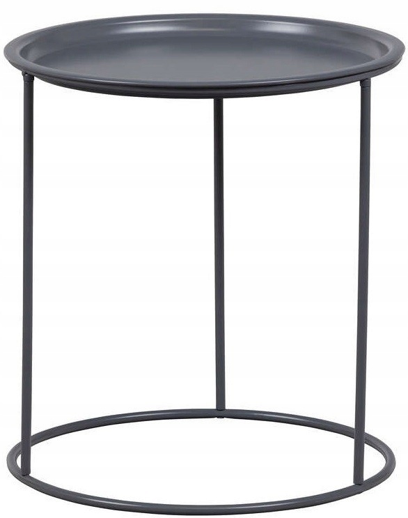 Pomocný stolek Ivar, Ø 40 cm, tmavě šedý, Woood