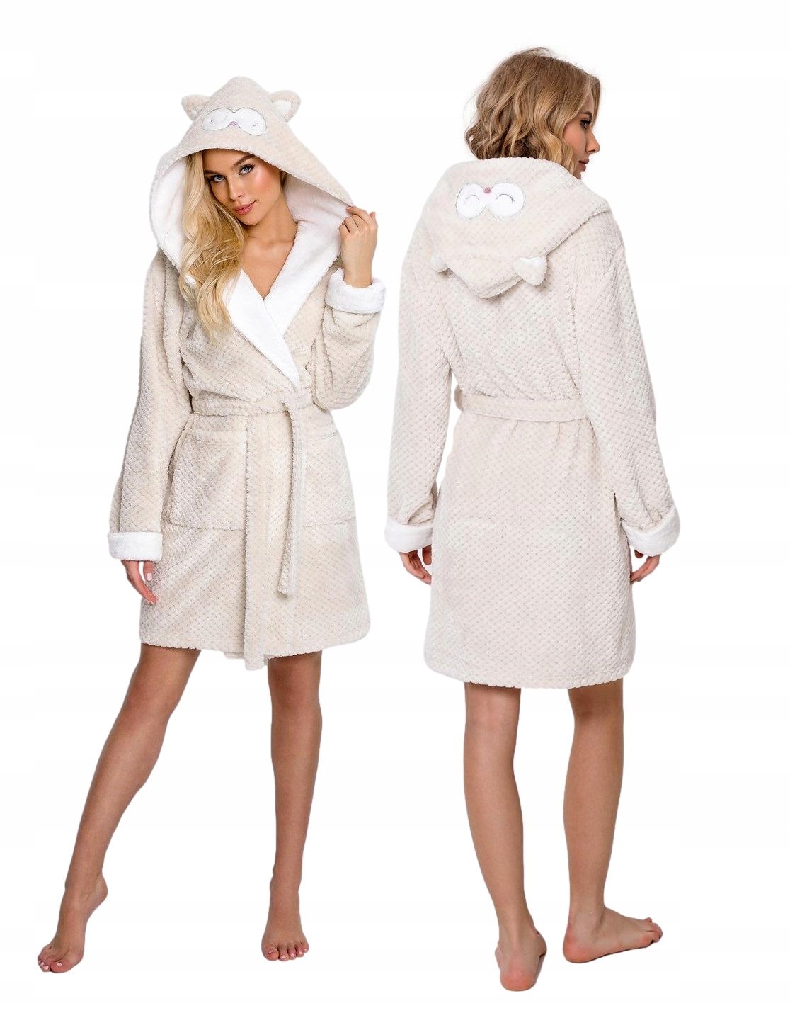 

Szlafrok z kapturem Uszy Aruelle Willow- beż *XL