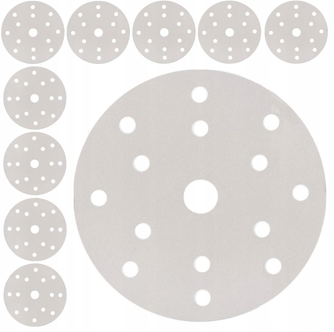 PAPIER ŚCIERNY NA RZEP 150MM 15 otworów P180 KRĄŻKI DO SZLIFIERKI