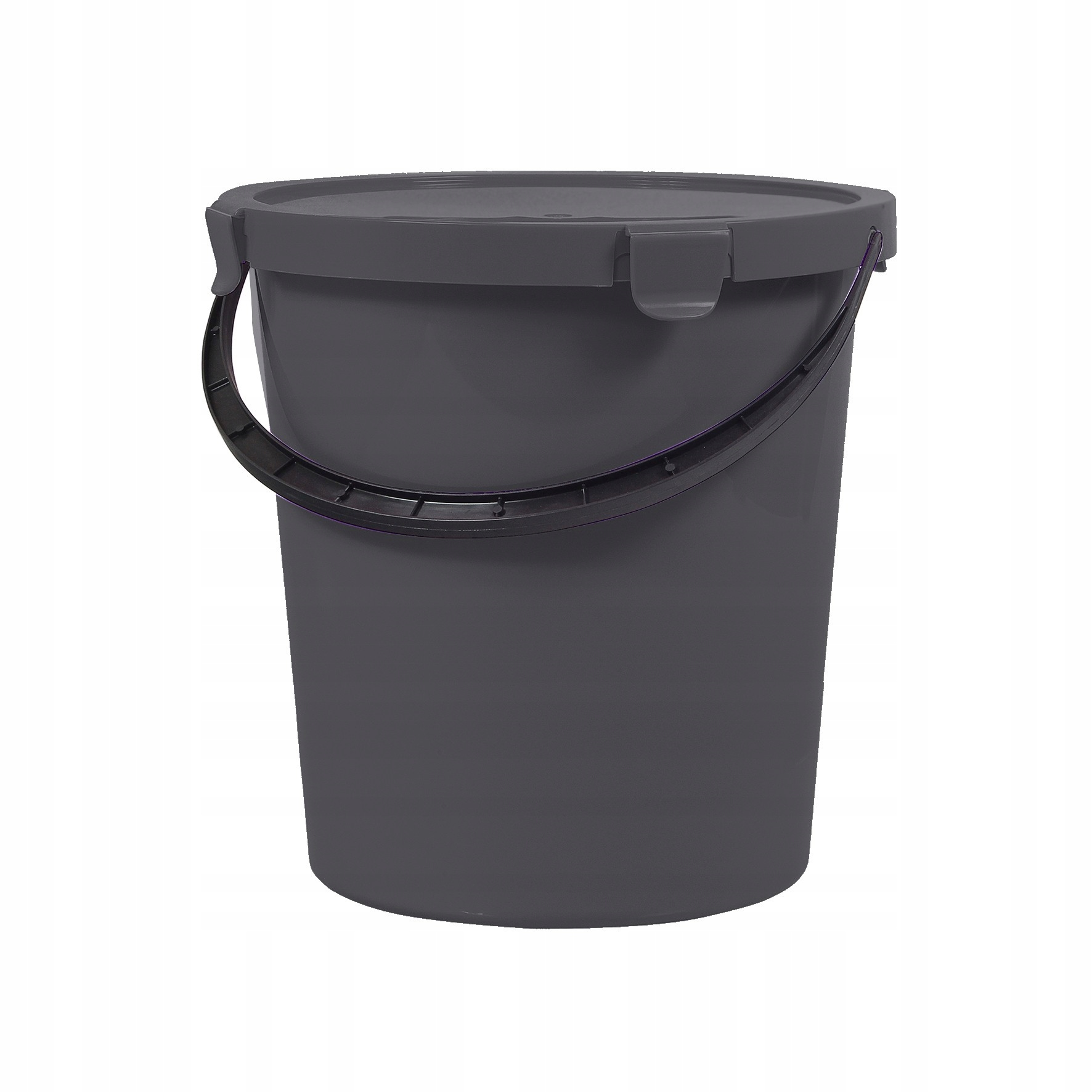

Wiadro Z Pokrywą Zamykane Na Klipsy Szare 5 L