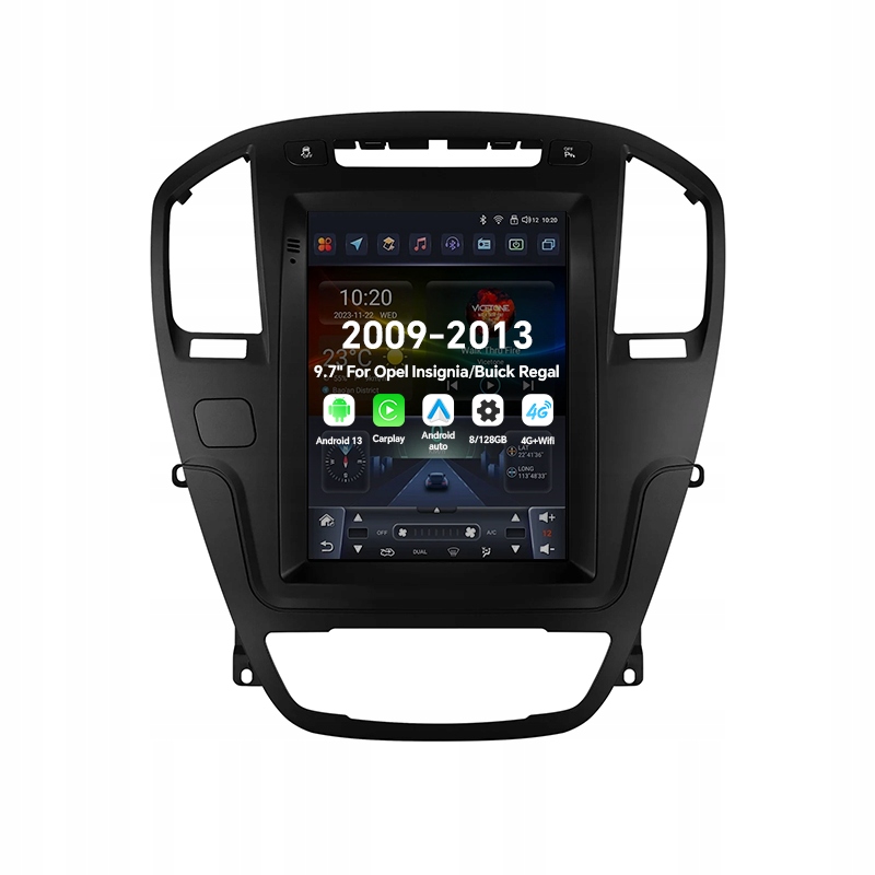 9,7" 2Din autorádio s Androidom 13 pre Opel Insignia Buick Regal 2009-2013