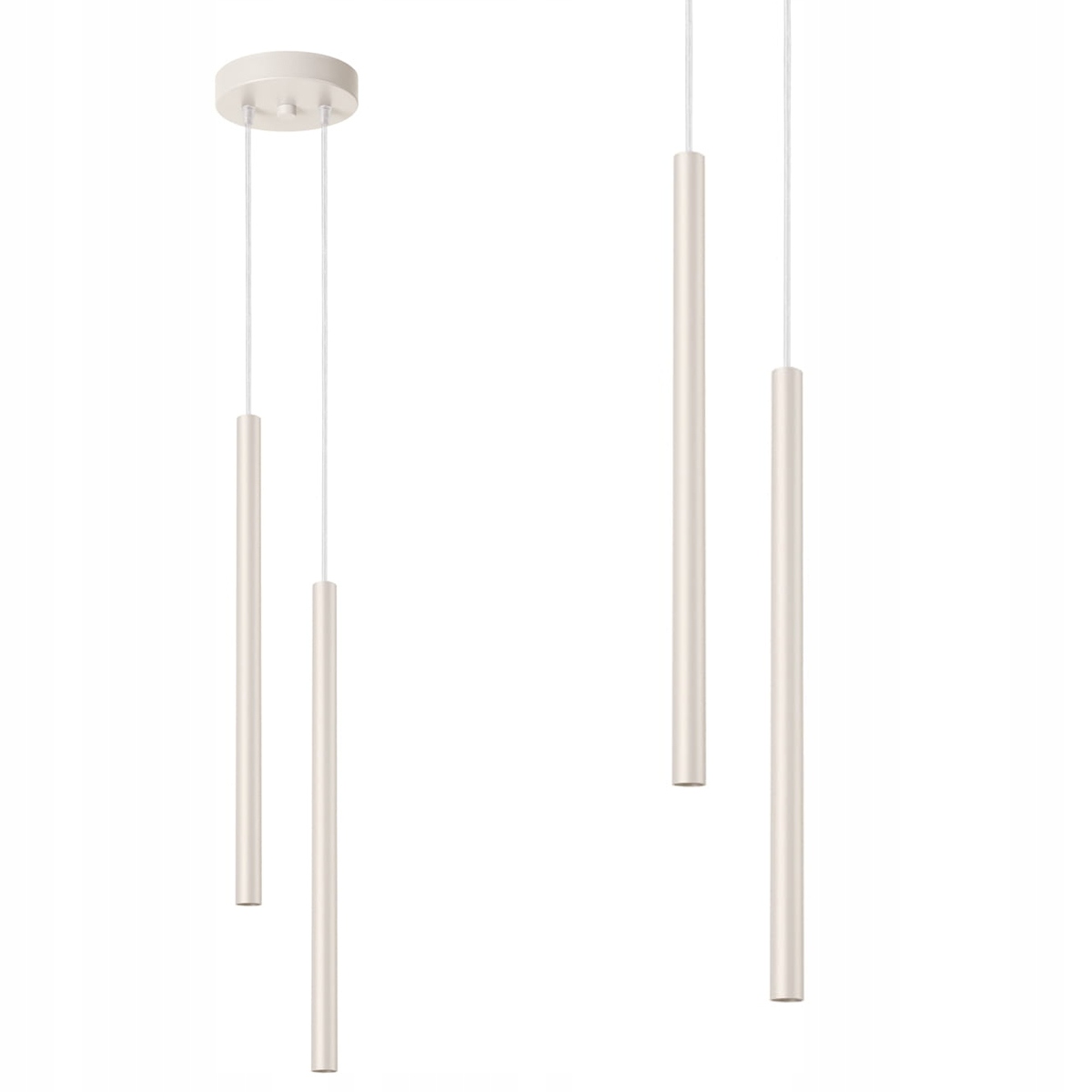 Sollux Závěsná lampa béžová, moderní, se dvěma štíhlými trubkami (2×G9) SL.1513