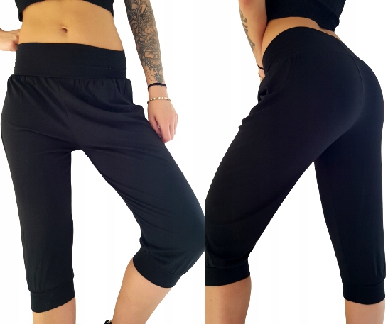 

Spodnie alladynki fitness sportowe krótkie XL
