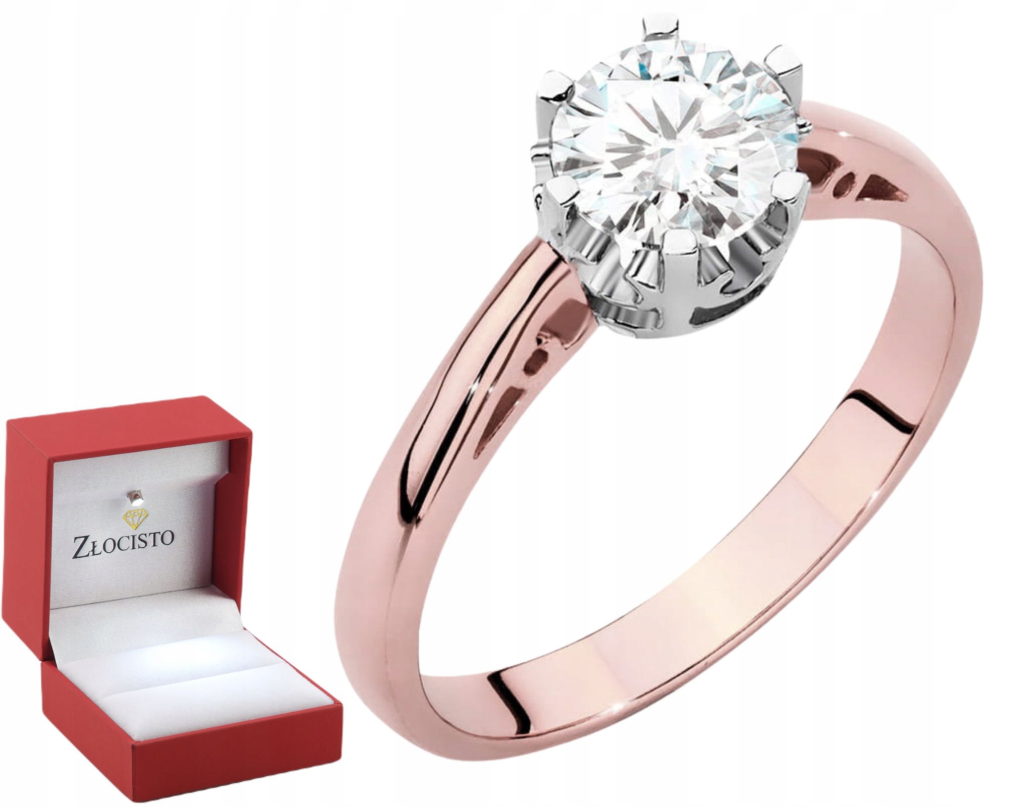 Prstýnek Růžové Zlato Diamant 0,70 Ct Etický Šperk S Certifikátem