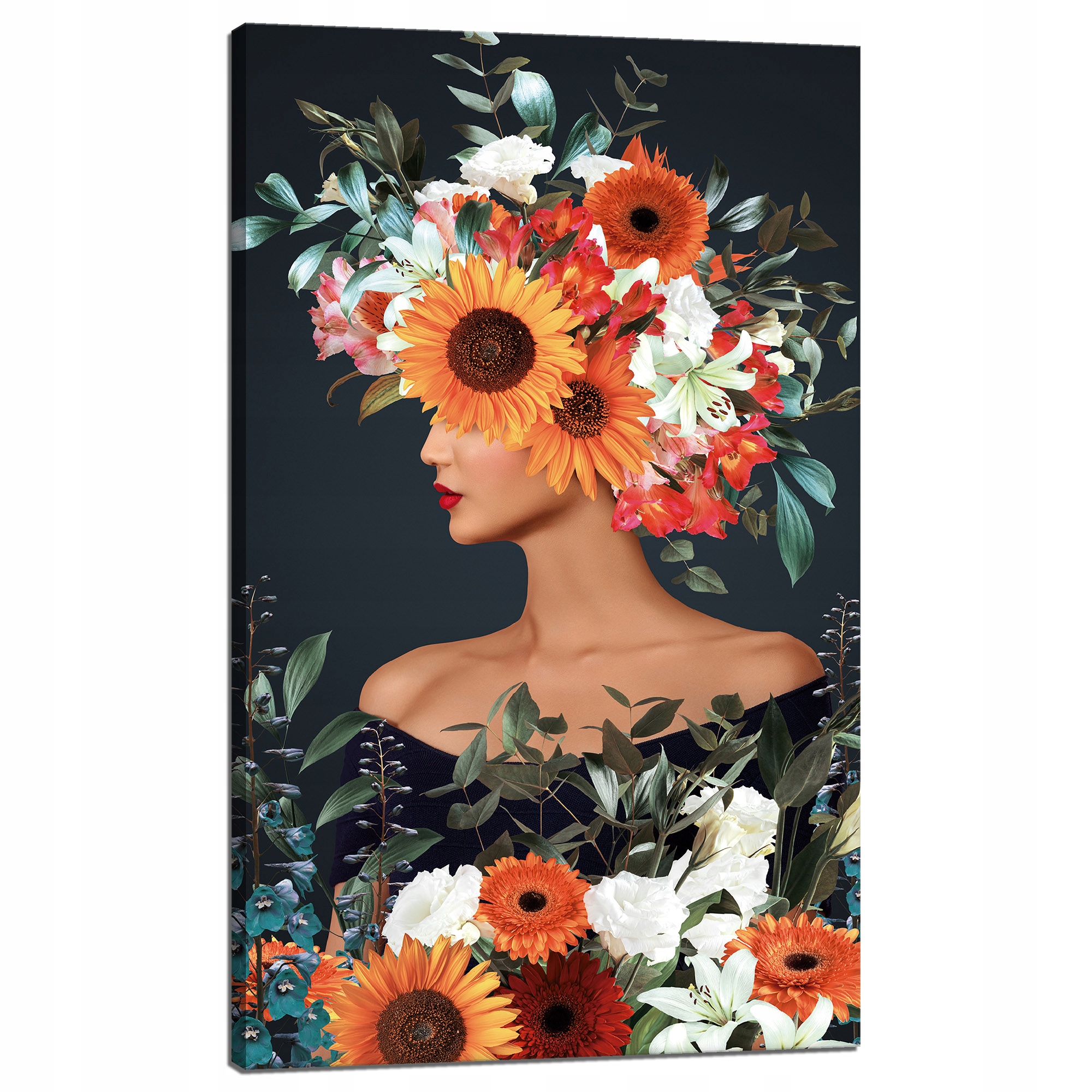 Obraz na plátně Žena Květiny Umění Příroda 60x100 cm Ideální jako dárek