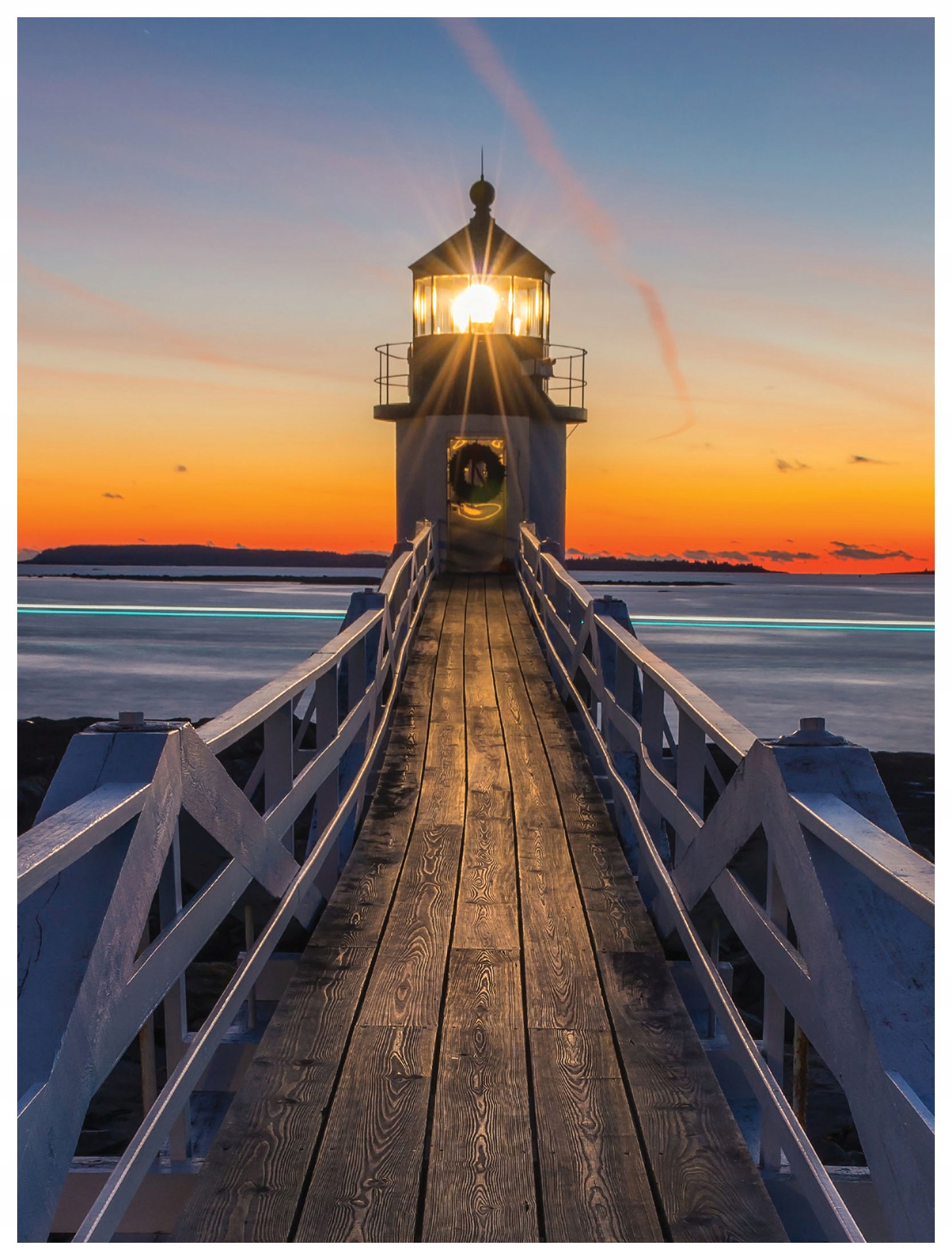 Fototapeta More a západ slnka Maják Vinylové mólo 184x254 lepidlo