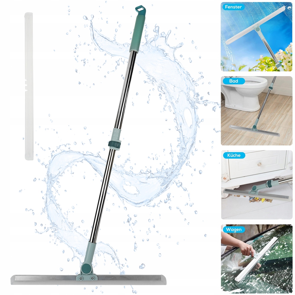 Levně Stěrka Na Podlahu 110 CM, Nastavitelná Teleskopická Tyč, Stahovák Vody