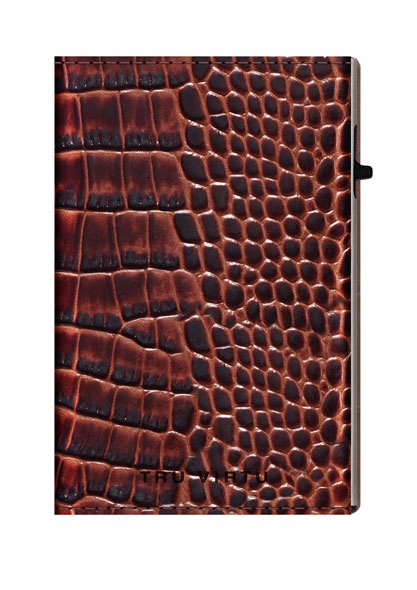 Peněženka Click & Slide Sleek Croco Brown/Silver