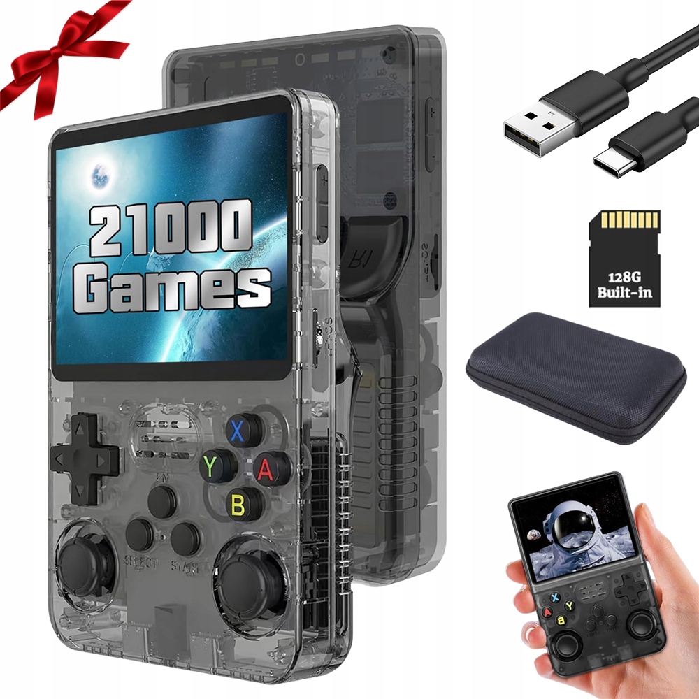 Přenosný R36S Retro Konzola 32G+128G 21000 Her Systém Linux Obrazovka Hd Mipi