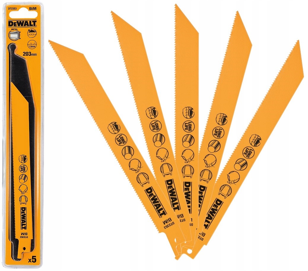 

DeWalt DT2353 Brzeszczoty piły szablastej 203 5szt