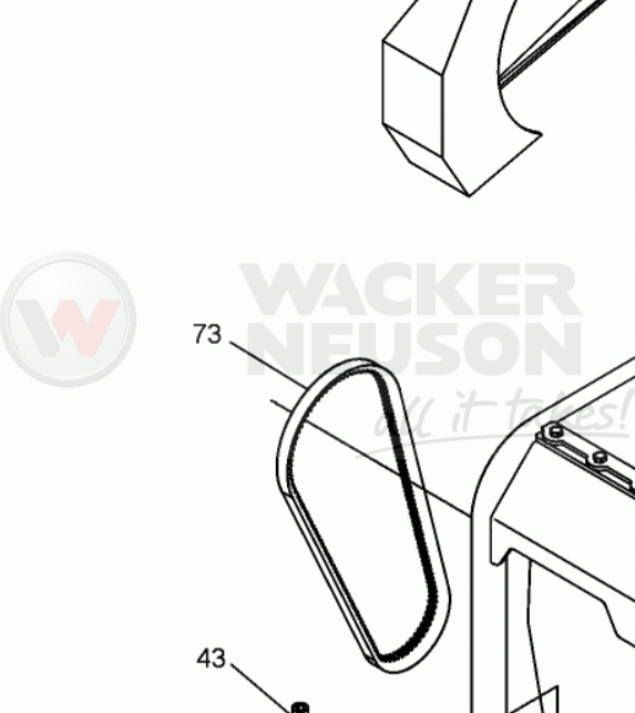 Pasek klinowy Wacker 0058889 DPU4045 DPU5545 oryg Numer katalogowy części 5000058889