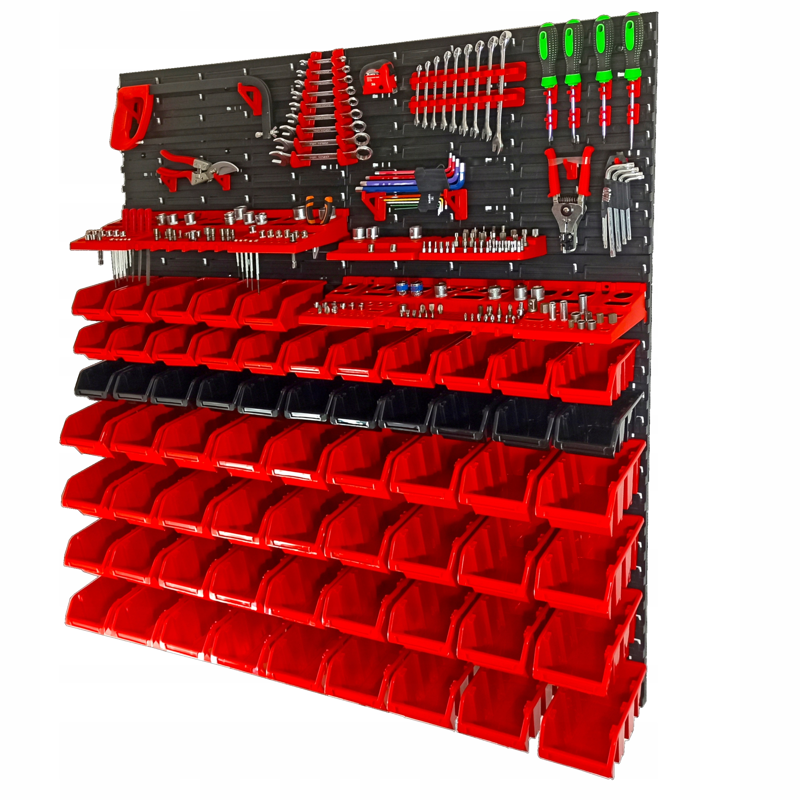 TABLICA ŚCIANKA NARZĘDZIOWA 115 x 117cm 63 kuwety