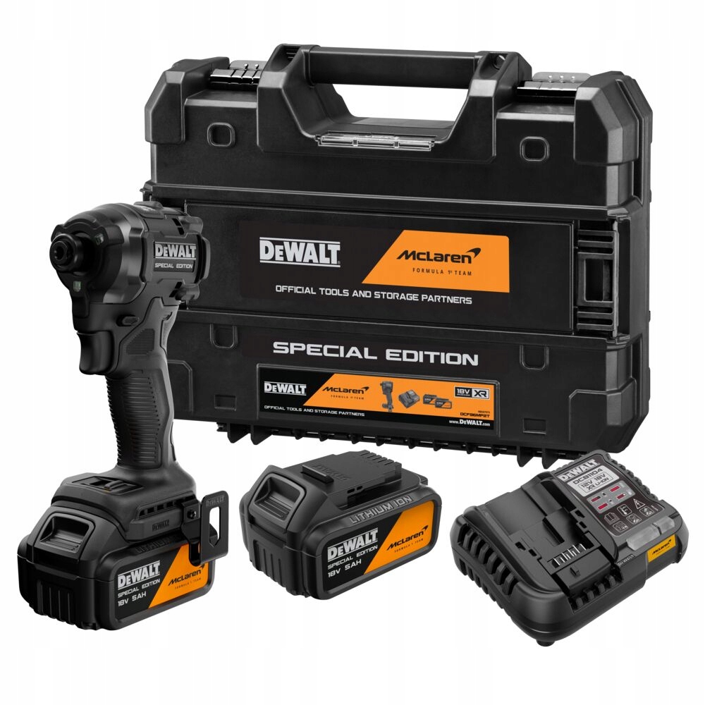 zakrętarka udarowa 1/4'' 206Nm 2x5.0Ah 18V Xr Dewalt [DCF86MP2T-QW] Mclaren