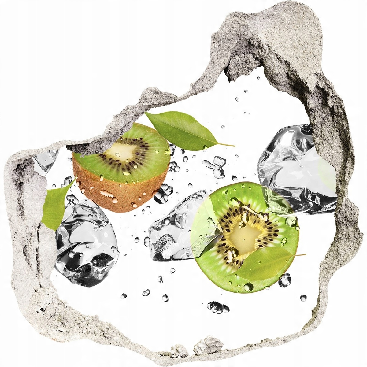 

Naklejka dziura na ścianę sticker Kiwi i woda