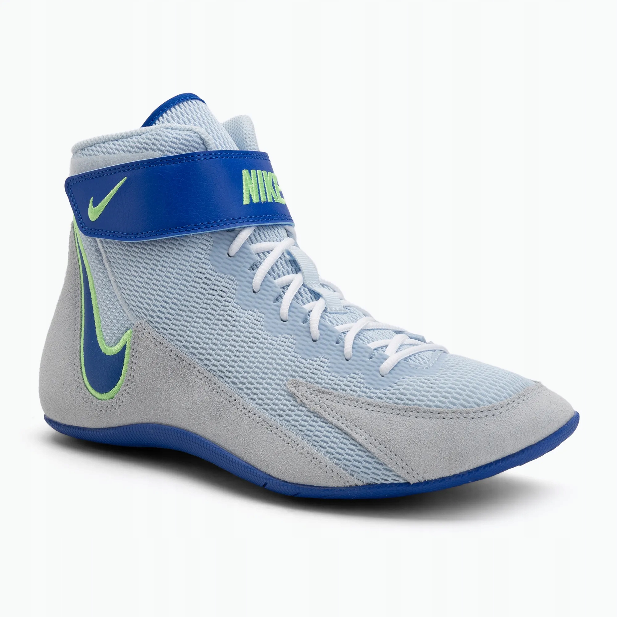 Nike Zápasnické boty Speedsweep VIII White/Blue/Lime 44.5