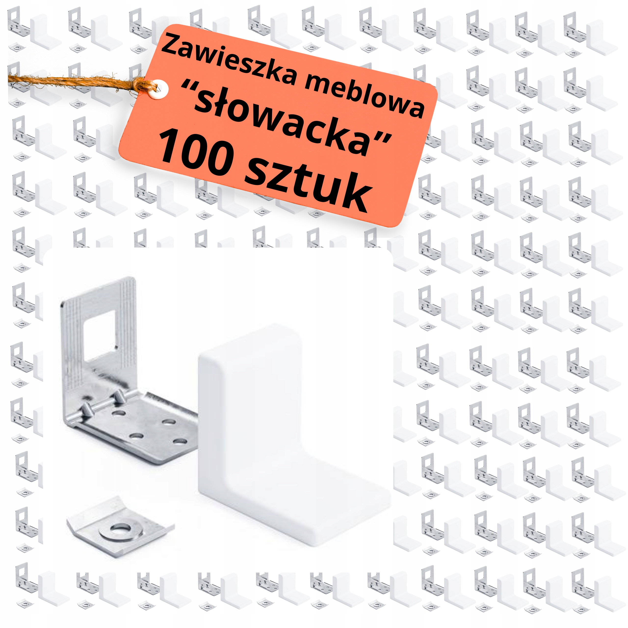 Nábytkový Závěs Na Skříňky Slovenský Nastavitelný Bílý Atm Komplet 100 Kusů