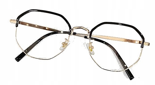 Okulary Korekcyjne Minusy czarno-złote -1 do -6