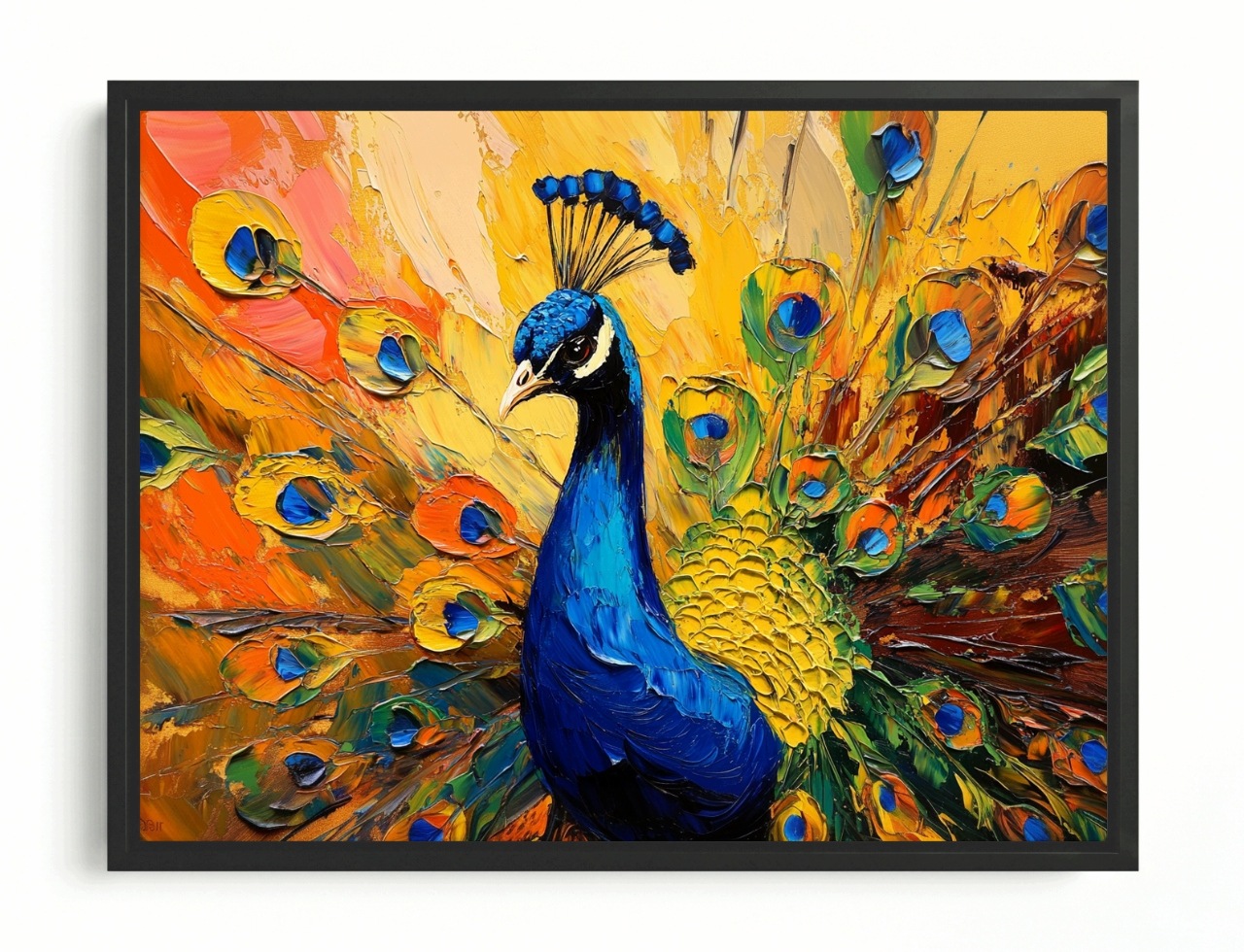 Obraz Rám American Box Olej Natura Fauna Pták Barevný Paw Pera 80x60