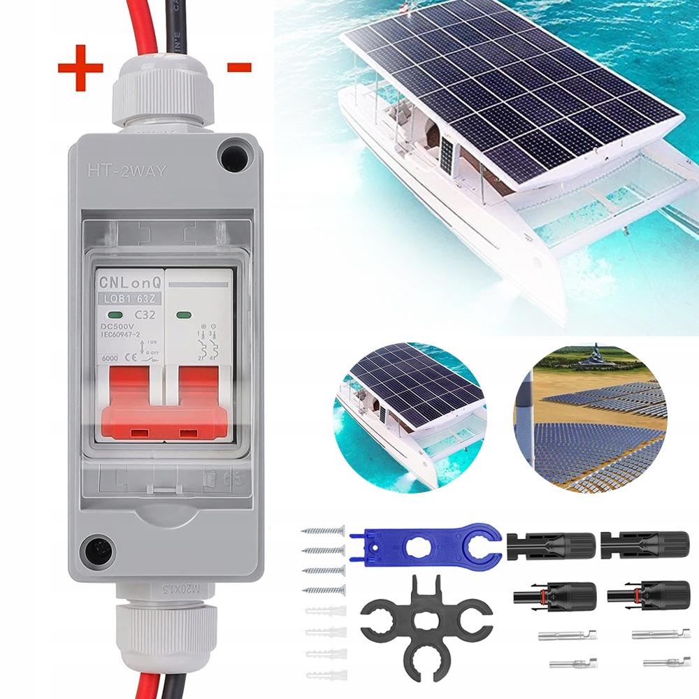 Miniaturowy Jednobiegunowy Wyłącznik Prądu Stałego, 500 V 32 A DC Odłącznik