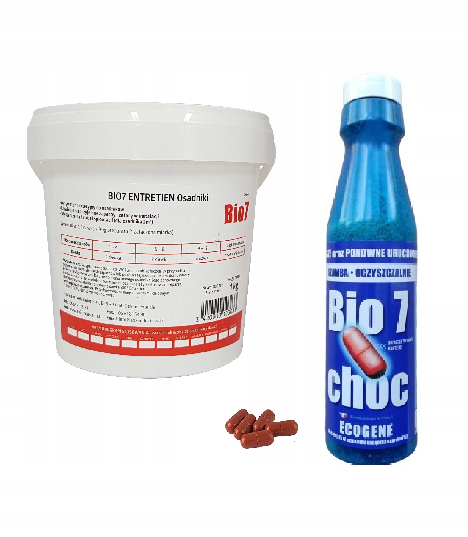 

Bakterie Zestaw bio 7 BIO7 Choc Entretien 1KG