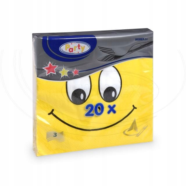 

Serwetki 1-warst urodziny Smile 33x33cm 20szt