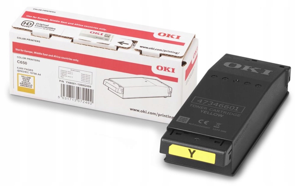 Oki originální toner 9006129, yellow, 6000str., pro Oki C650dn