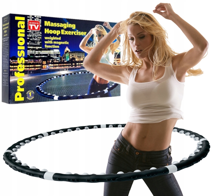 HULA HOP MAGNETYCZNE Z MASAŻEREM ODCHUDZAJĄCE FIT